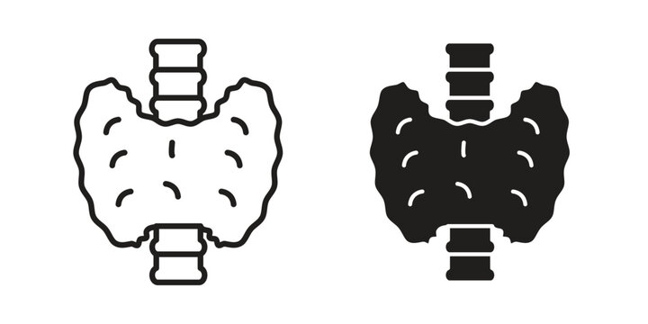 Thyroid icon concept design set. Icon Element For Design