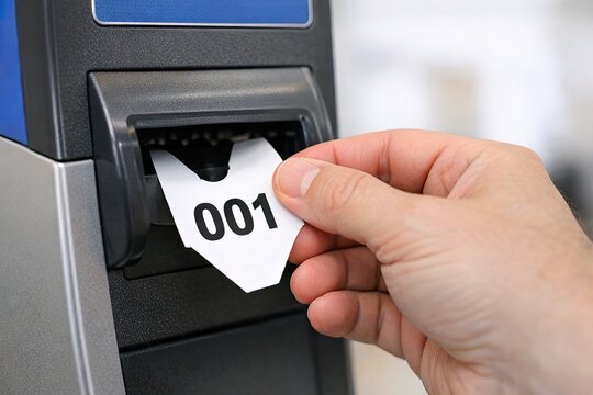 A person inserts a card into a machine