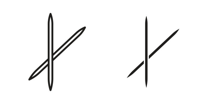 Toothpick icon concept design set. Icon Element For Design