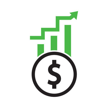 Dollar up and down icon. Price decrease and increase symbol.
