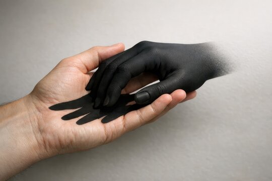 A close-up shot of a person's hand holding a black glove, ready for action or as a fashion statement
