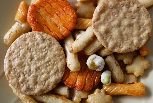  Variety of Japanese rice crackers