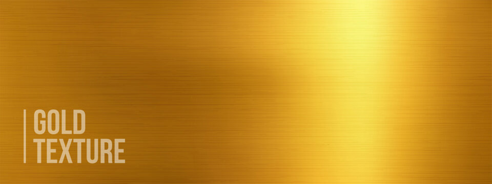 Background gradient gold with texture brass foil for golden color plate. Metal vector steel with effect paper shiny for stainless bronze brush. Sign holographic gold with brass texture smooth.