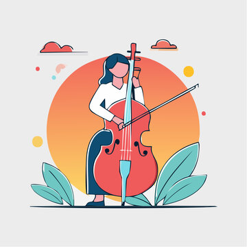Woman Playing Cello