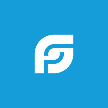 Modern Initial SP logo design inspiration, white logo on blue background