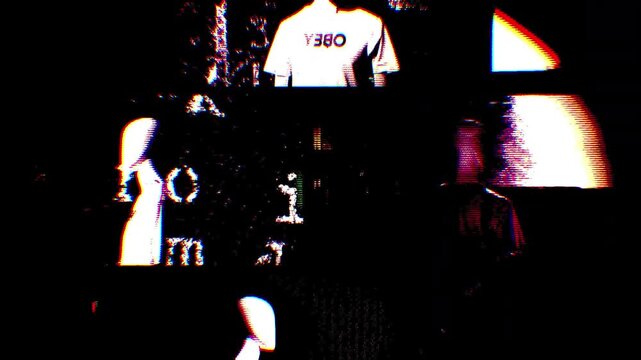 Obey Clones Old Film Glitch Reel Transition Retro Noise Overlay