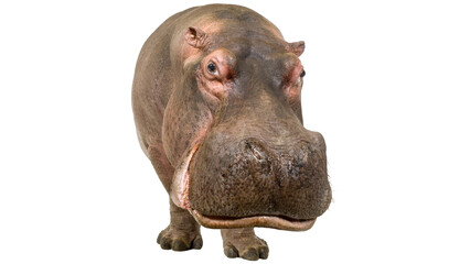 hippopotamus looking at camera, safari concept, hippopotamus PNG, on Transparent background © Fai