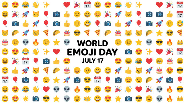 World Emoji Day July 17 Celebration with Colorful Icons