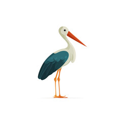 Naklejka premium A Graceful Stork Bird Vector Icon