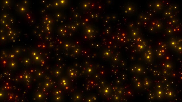 Glittering blue dust falling on a black video animated background