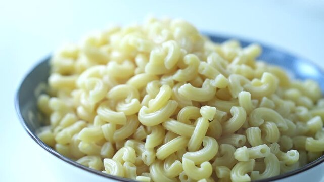 Soft boiled macaroni pasta served, ready for a simple and satisfying meal