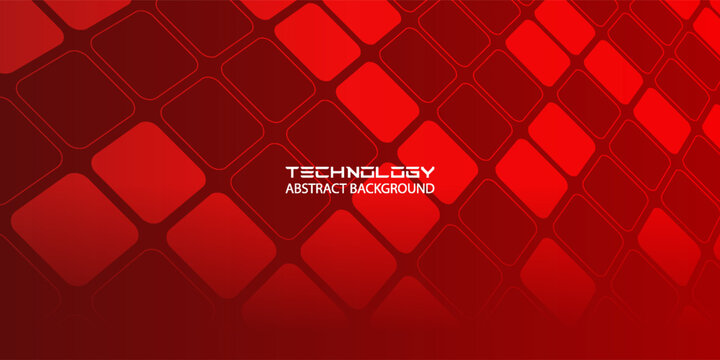 Glowing red square grid pattern in perspective view. Abstract geometric mosaic background template for tech layout, digital banner, wallpaper, and creative backdrop.