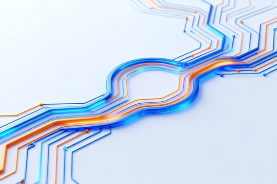 Colorful abstract circuit design