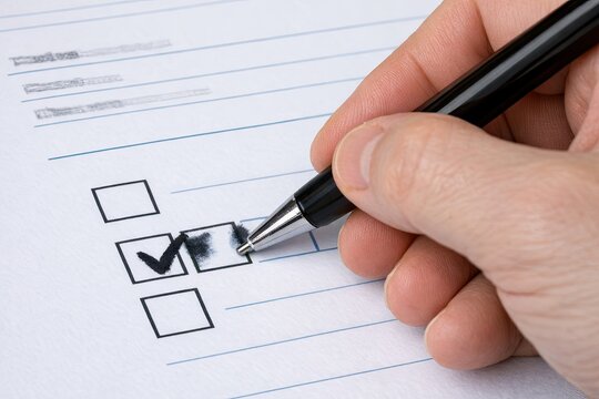 A person is writing a to-do list with a pen