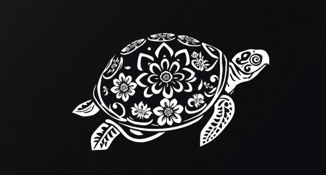 turtle on blackboard vector