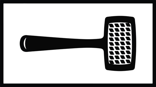black silhouette of a meat tenderizer kitchen tool