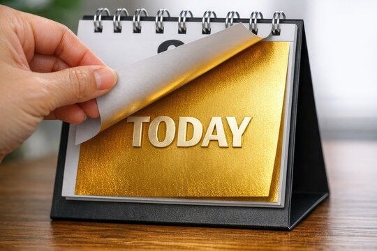 A simple calendar design with the word 'today' highlighted, perfect for planning and organization