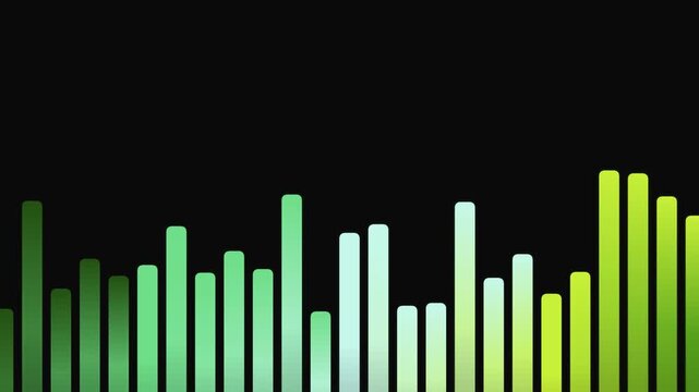 Abstract Green Bar Chart.