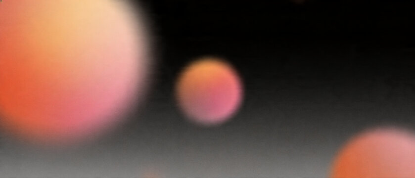 Orange orbs dark space abstract gradient background futuristic