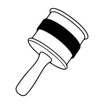 Cabasa Percussion Instrument Line Art Illustration on White Background
