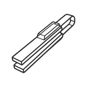 Slapstick Clapper outline illustraton
