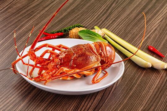 Delicous expensive Steamed omar lobster