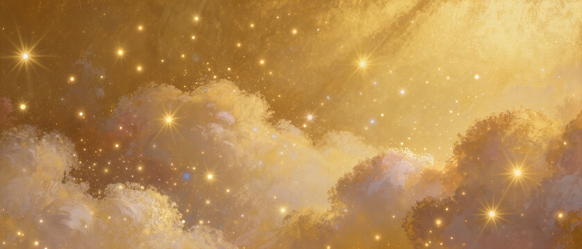 Glinting amber particle field suspended in a majestic auric environment with smooth optical flares crafted for high-end award ceremony graphics