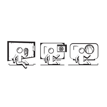 Illustrations of people using different computer interfaces effectively.