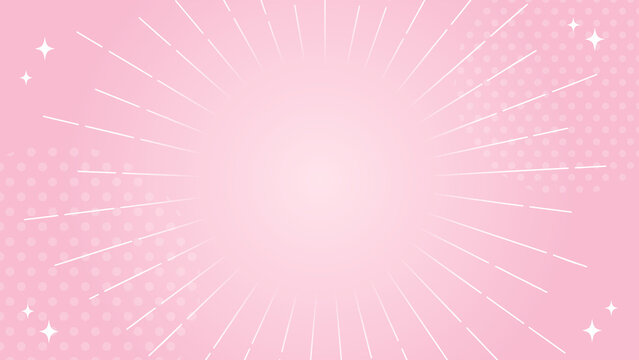 Pink Radial Burst Background with Copy Space ピンクの放射線背景コピースペース