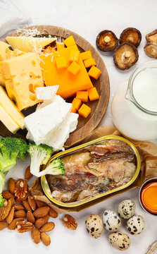 Products containing vitamin D.