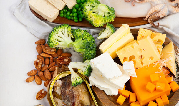 Products containing vitamin D.