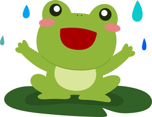 Fototapeta premium green frog cartoon