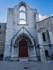 Obraz premium Convento do Carmo, former monastery in Lisbon, Portugal.