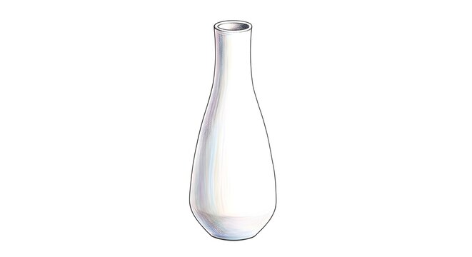 Isolated Clear Glass Laboratory Erlenmeyer Flask Transparent.