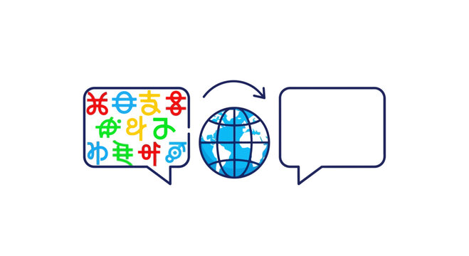 Global Language Translation and Communication Concept