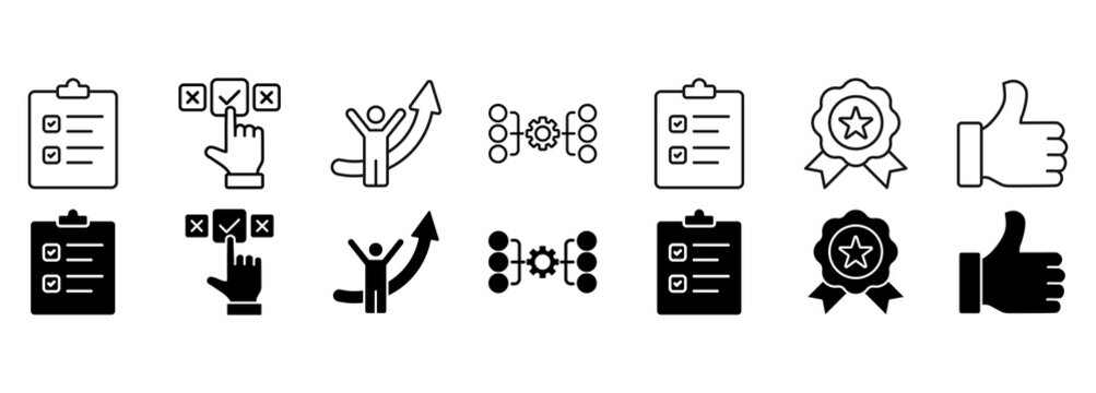 quality control icon set. Vector Illustration Concept