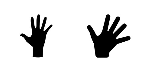 Fototapeta premium black hand vector set icons collection