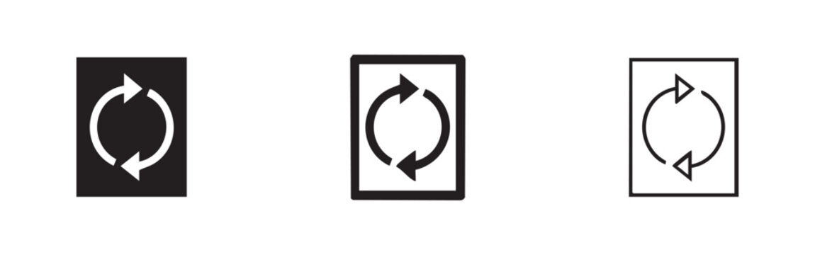 Refresh Update Recycle Arrows Square Icon