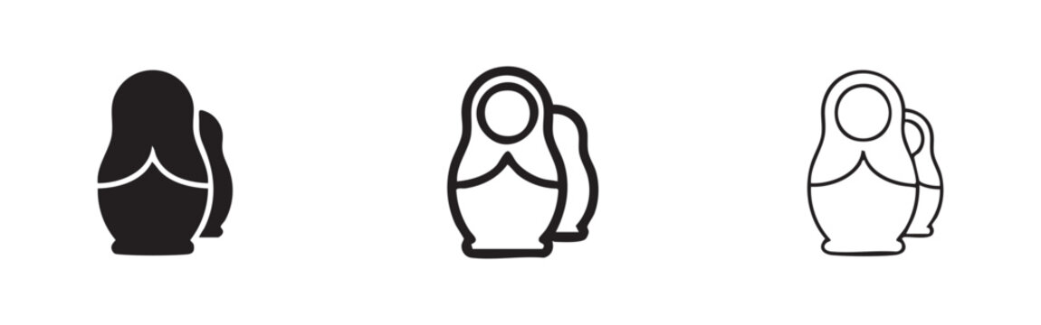 Matryoshka Nesting Doll Icon Representing Russian Culture