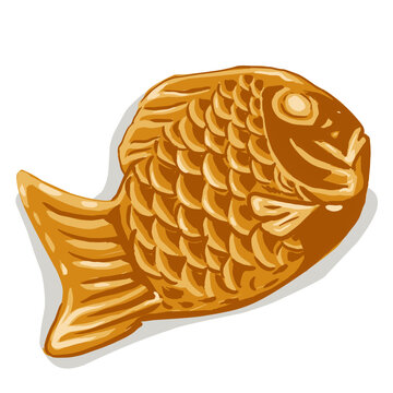 Bungeoppang Korean Fish Shaped Pastry Vector Illustration