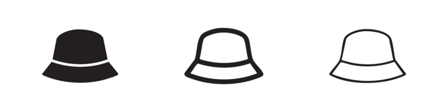Classic thimble icon set in solid, outline, and line art styles, representing sewing and crafting.
