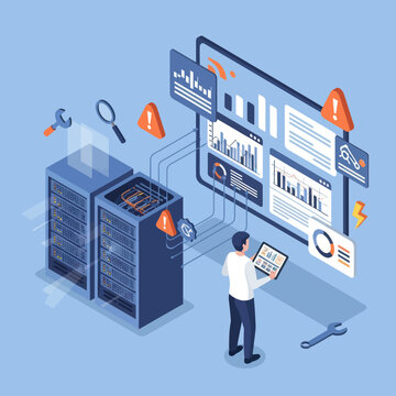Server Monitoring and Maintenance with Alert System and Technician.