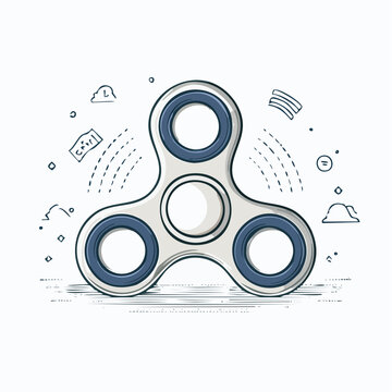 Fidget Spinner Toy Illustration