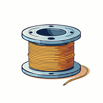Spool of Orange Wire