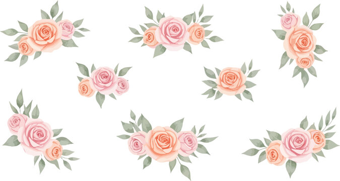A beautiful bouquet of fresh pink and red roses isolated on a white background, making a perfect floral gift for a romantic Valentine celebration or wedding day