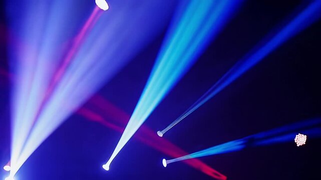 Colorful Crossing Spotlight Rays Loop