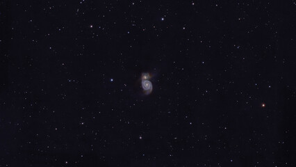 Fototapeta premium M51 Whirlpool Spiral Galaxy in Deep Space