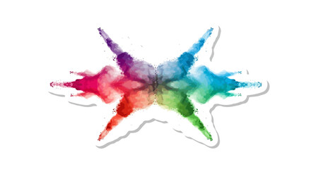 Fototapeta premium Abstract colorful splash design on white background for creative projects