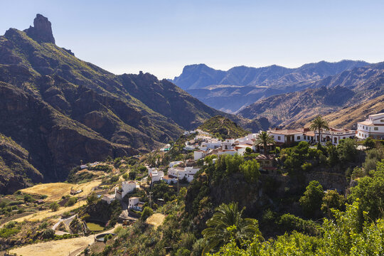 Panoramic View of Tejeda and Volcanic Mountains, Gran Canaria