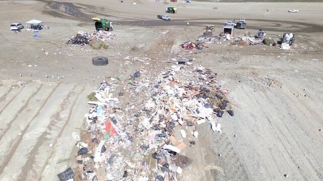Calabasas Landfill Waste Disposal Site Drone Aerial View